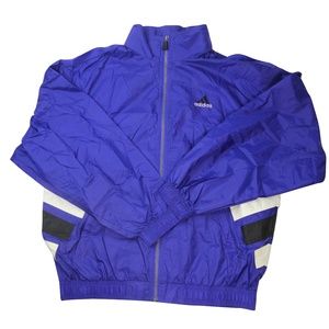 Vintage Adidas Embroidered Backspellout Windbreakr